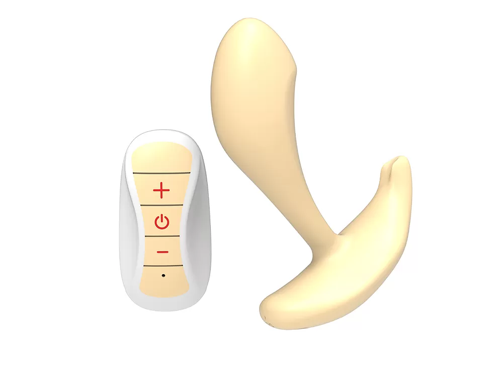 anal toy with 2 motors liquid silicone anal plug